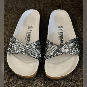 Birkenstock Madrid Python Black Narrow Fit Sandals Women’s -Size 11-11.5